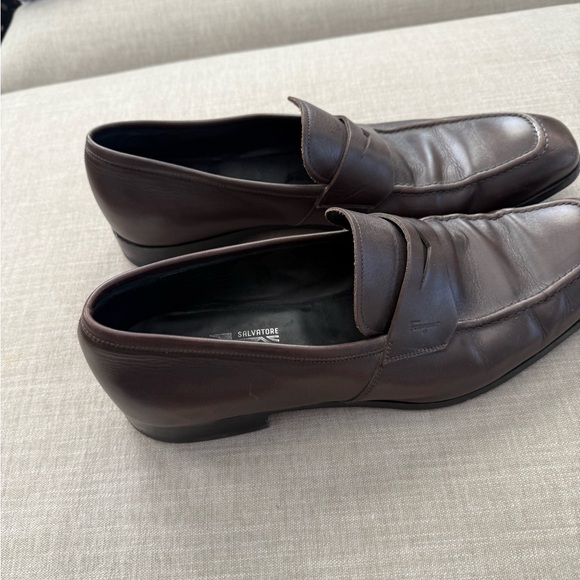 Salvatore Ferragamo Dark Brown Leather Loafers main image 6